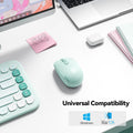 TECKNET Compact Ambidextrous Wireless Mouse for Laptop Mint Green