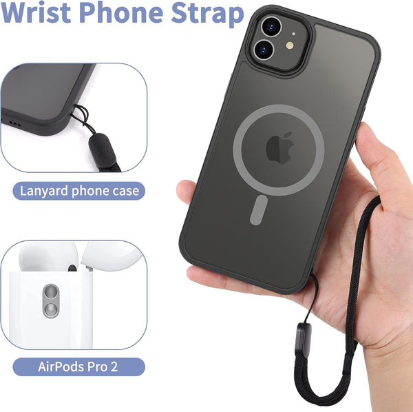 CACOE Cell Phone Lanyard 2 Pcs-1 Pcs Adjustable Neck Strap,1 Pcs Wrist Strap, 2 Pcs Pads, Universal Crossbody, Multifuctional Compatible with Most