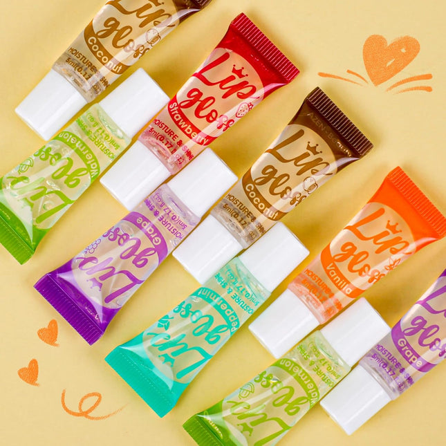 AZEN 24 Pack Lip Gloss Set, Clear Lip Gloss Bulk, Lip Oil for Dry Cracked Lips Moisturizing Hydrating Nourishing with Vi