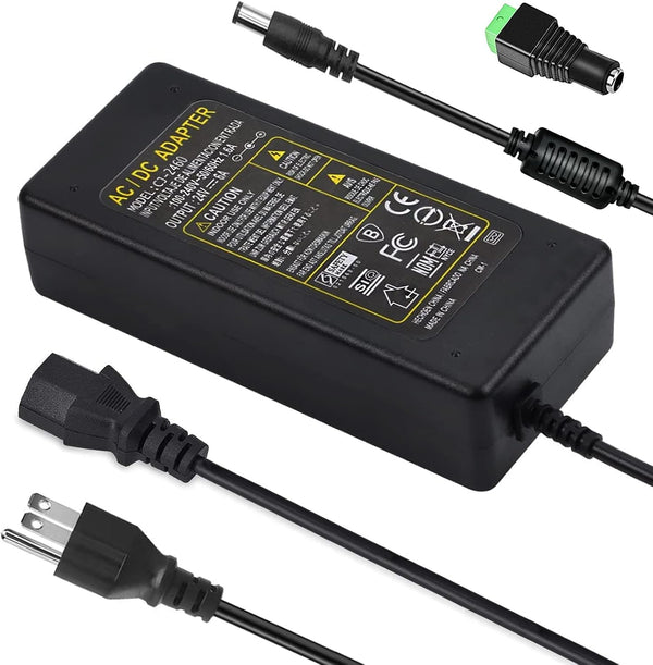 24V Power Supply,24Volt 6Amp 144W 100-240V AC to 24V DC Power Supply with 5.5mm x 2.5mm&2.1mm Output,LED Terminal Connector,24V 6A Power Supply 5A