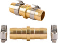2 Pack Garden Hose Connector Repair Mender Kit with Stainless Clamp,Fits 3/4"-5/8" Water Hose Repair Fitting | Fits 3/4"-5/8" Water Hose Repair