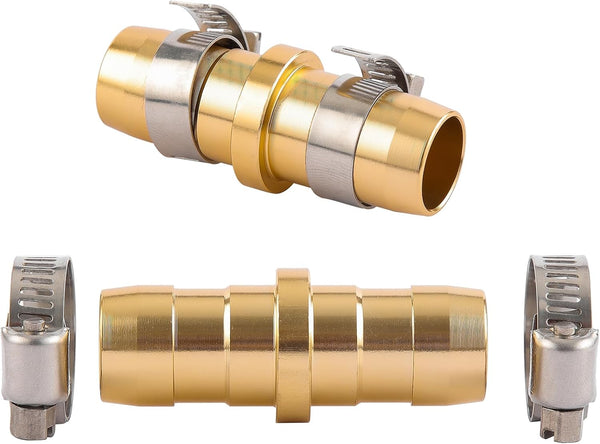 2 Pack Garden Hose Connector Repair Mender Kit with Stainless Clamp,Fits 3/4"-5/8" Water Hose Repair Fitting | Fits 3/4"-5/8" Water Hose Repair