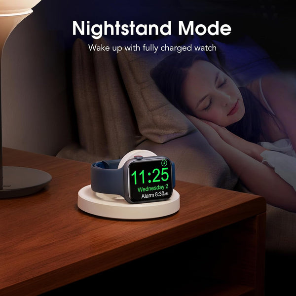 Upgraded for Apple Watch Charger, Foldable Travel Fast Charging Dock White USB A