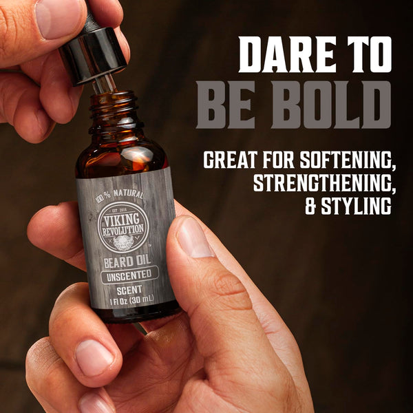 Viking Revolution Beard Care Kit for Men - Kit Includes 100% Boar Beard Brush, Wooden Comb, Beard Balm, Beard Oil, Beard & Mustache Scissors in a
