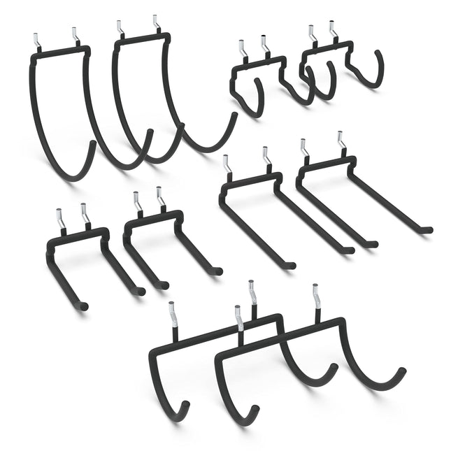 HUHOLE Pegboard Drill Holder, Peg Board Utility Hooks, 10 Pack Heavy Duty Peg Board Tool Holder for Power Tools, Drill, 