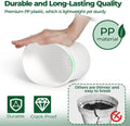 T4U Plant Pots Indoor 6 Inch 8 Pack, Plastic Flower Pots with Saucer White 6 inch White