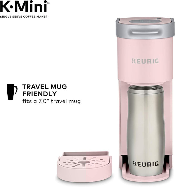 Keurig K-Mini Single Serve K-Cup Pod Coffee Maker, 6 to 12oz Brew size, with Cord Storage, Perfect for Small Spaces, Dusty Rose | Brews 6-12 Oz