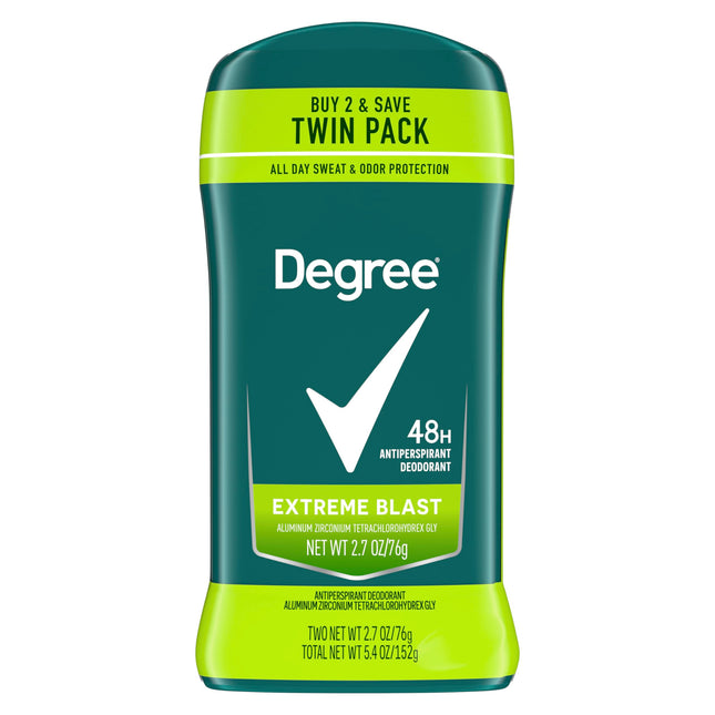 Degree Men Original Protection Antiperspirant Deodorant Extreme Blast Twin Pack 