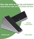 Large Door Stopper - Metal Door Wedge, Tall Door Stopper, Spring Rubber for Extra Strong Grip (Silver, 1 Pack) 1 Pack Silver