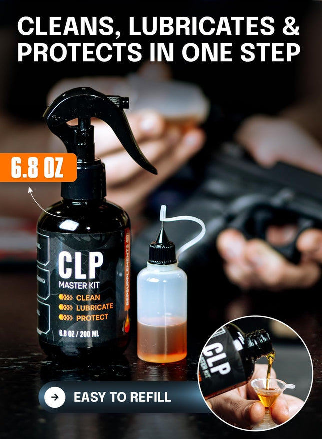 Clp Gun Cleaning Oil Kit 3-In-1 Cleans, Lubes, Protects - 6.8 Oz Sprayer Clp Gun