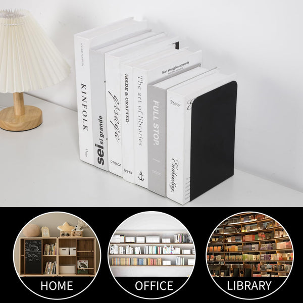 Camelmother Metal Bookend for Shelves Book Holder & Stopper Black