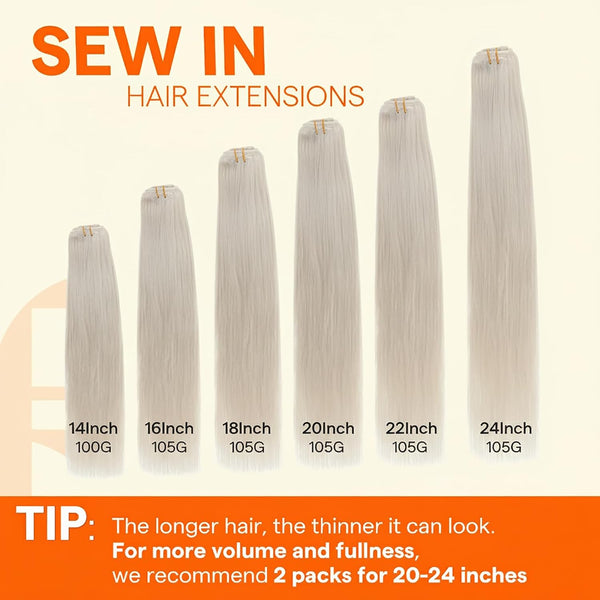 Full Shine 14 Inch Weft Hair Extensions 100G Copper Brown Remy Human Hair | Machine Tied Weft, Sew In Hair Extensions, Copper Brown Shade,