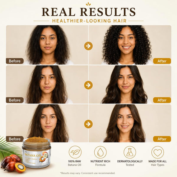 YBW Batana Oil for Hair Growth Dr. Sebi Organic, Natural, Pure and 100% Raw Batana Oil Paste from Honduras - Botana Enhances Hair Thickness,