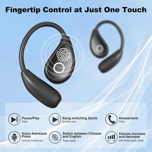 AI Translation Earbuds, 144 Languages, Real-time Two-Way Earbuds, 3-in-1 Wireless Translator Earbuds, for Travel Business and Learning(Black)