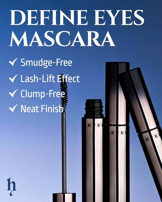 HEVVYMAKEUP Define Eyes Mascara Black Long & Lash - Lash Extension Lengthening, 