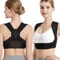 JMPOSE Back Posture Corrector for Women: Adjustable Shoulder Posture Brace Straightener Pain Relief (Black S/M)
