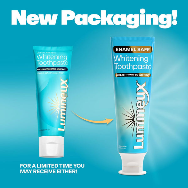 Lumineux Teeth Whitening Toothpaste - Peroxide Free, Enamel Safe for Sensitive Whiter Teeth - Fluoride Free, No Alcohol, Artificial Colors, SLS