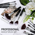 Makeup Brush Set, SOLVE 32 Pieces Professional Makeup Brushes Wooden Handle Cosmetics Brushes Foundation Concealer Powder Face Eye Make up Brushes