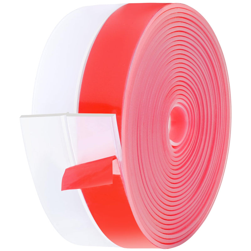 MYFAMIREA Door Weather Stripping 2IN (W) x 20FT (L) Door Draft Stopper Seal Tape Silicone Seal Strip Self Adhesive Shower Sweep Insulation Tape