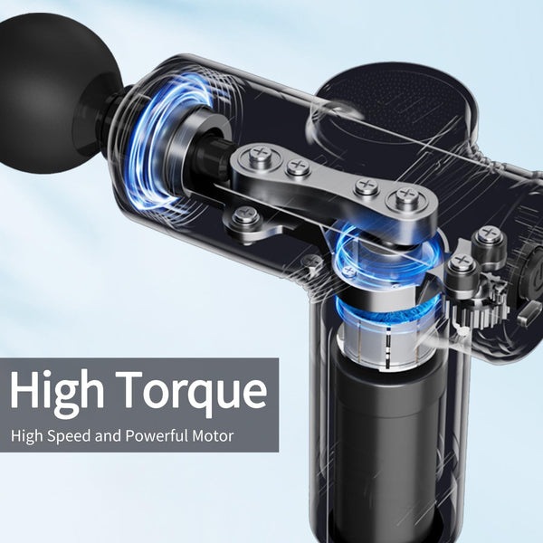 Massage Gun Deep Tissue, Silent Brushless Motor and Portable Massage Gun with 4 Interchangeable Heads for Deep Muscle Relief and Relaxation, Relax
