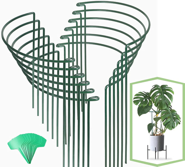 Joyhalo 12 Pack Plant Support Stakes, 16 Inch Plant Stakes for Outdoor Plants, P