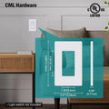 CML Decorator Screwless Wall Plate, 1-Gang Receptacle Outlet Cover, 8 Pack Hidden Screw Smooth Face Switch Plates, Standard Size 2.91"x4.68", UL