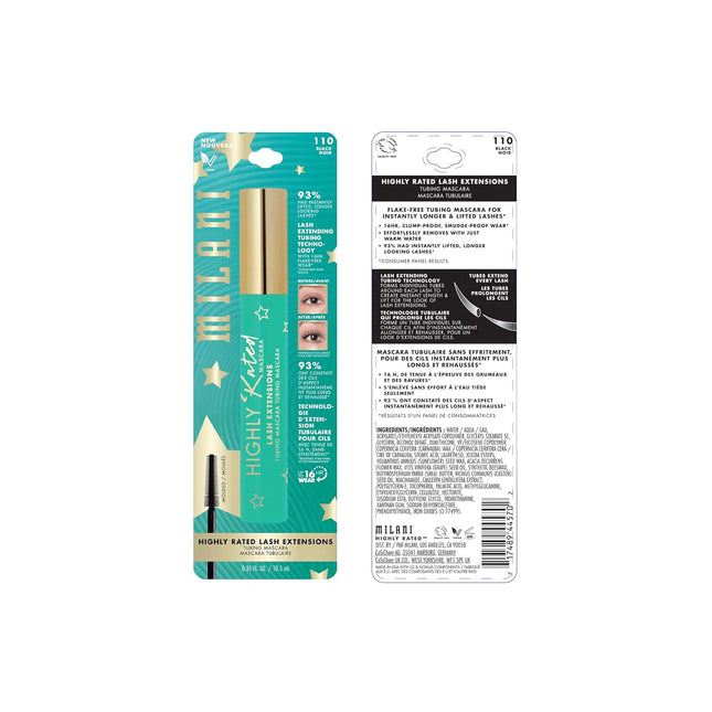 Milani Tubing Mascara, Highly Rated Lash Extensions Tubing Mascara Black for Add