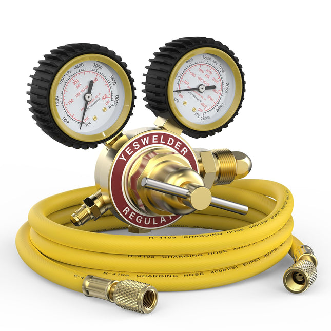 YESWELDER Nitrogen Regulator with Hose, 0-600 PSI and 0-4000PSI Output Pressure,