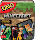 Mattel Games UNO Card Game, Gifts for Kids and Family Night, Themed to Minecraft Video Game, Travel Games, Storage Tin Box (Amazon Exclusive) UNO