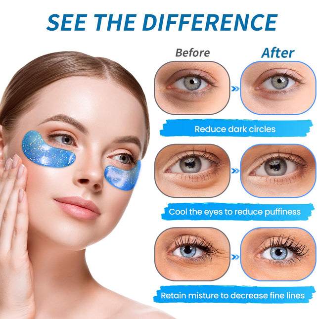 Under Eye Patches (24 Pairs) - Gifts for Women - Golden under Eye Mask for Dark 