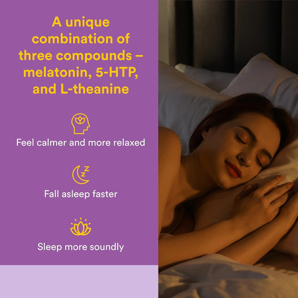 Natural Factors Stress-Relax Tranquil Sleep Extra Strength, with Suntheanine L-Theanine, 5-HTP, Melatonin, 60 Tablets