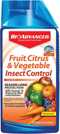 BioAdvanced Fruit, Citrus & Vegetable Insect Control Concentrate - Pest Control for Fruit and Vegetable Gardens - Up to 2 Months Infestation