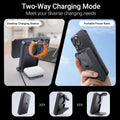Kysson Foldable 3 in 1 Charging Station for Multiple Devices, Travel Wireless Charger for MagSafe Charger Stand, Magnetic Charging Stand for