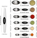 Magnetic Measuring Spoons Set Stainless Steel with Leveler, Stackable Metal Tablespoon Measure Spoon for Baking, Cups and Spoon Set Kitchen