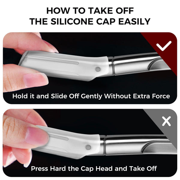 ZOMCHI Eyebrow Razor and Face Razor for Women and Men, Reusable Metal Handle with 11 Refill Blades, Dermaplane Razor with Protective Silicone Cap,