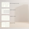 Undated Daily Planner for Productivity & Work Ã¢ÂÂ Hardcover, 120 Days, with Habit Tracker & Goal Setting. Monthly, Weekly & Daily Work Planner.