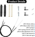 2 Pack Rollator Brake Cable Replacement, 41" Brake Cable for Folding Wheelchair Rollator, Universal Cable Drive Walker Parts (14 Pcs 1 Pair)