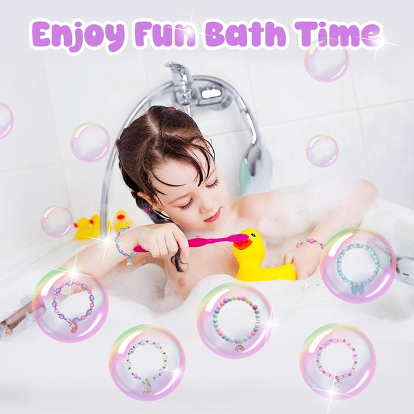 Bath Bombs for Kids Girls with Surprise Toys Inside, Bath Bombs with Jewelry Toys, Birthday Gifts for Girls 4 5 6 7 8 Years Old, Daughter
