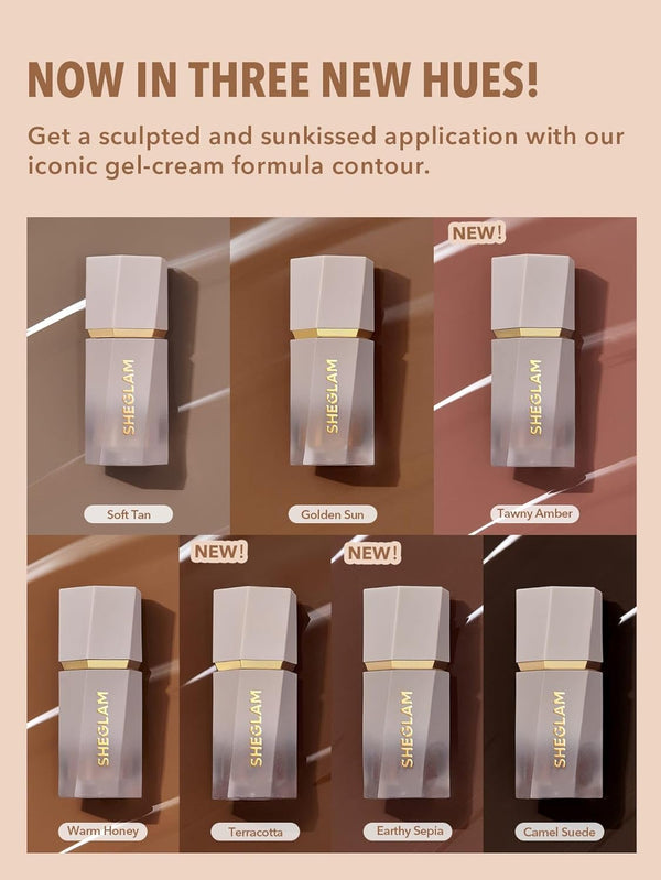 SHEGLAM Sun Sculpt Liquid Contour Stick Long Lasting Cream Bronzer Makeup-Warm Honey