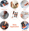 Ywmoml 3 Pack Razor Blade Scraper Set, Includes 30 Plastic & 30 Metal Blades, Multi-Purpose Tool for Glass, Cooktop, Sticker Removal, Paint & Gum