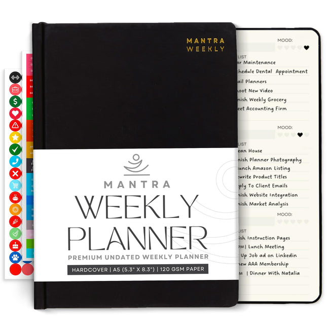 2025 Planner, Daily Journal & Gratitude Journal All-In-One with to Do List, Self Care Prompts & Habit Tracker - 5.8 X 8.