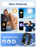 Fitness Tracker, Fitness Watches for Men Women with 24/7 Heart Rate Monitor Sleep Tracker Step/Calorie Counter Stopwatch Pedometer IP68 Waterproof