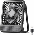 Koonie USB Desk Fan, Strong Wind Ultra Quiet Small Mini Fan, Black 5 inch Mini Black