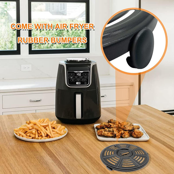 Air Fryer Replacement Parts Crisper Plate for Ninja Air Fryers Foodi, 8.2 inch 4QT Premium Round air Fryer Tray Grill Pan Plate Accessories with