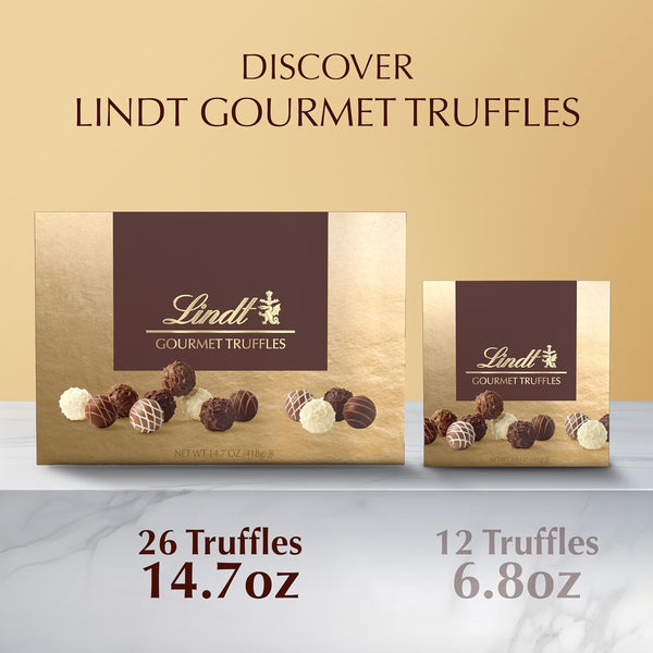 Lindt Gourmet Truffles Assorted Chocolate Candy Gift Box, 14.7 oz. Assorted 14.7 Ounce (Pack of 1)