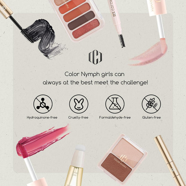 Color Nymph Makeup Sets For Women, Teen Girls With Travel-Friendly Makeup Kits Bag Included 9 Color Eyeshadow Palette Concealer Liquid Blush