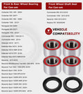 6PCS Wheel Bearings Kit & Front Wheel Shaft Seal for Can-Am Defender/Commander/Maverick/Outlander/Renegade Replaces # 293350040, 705400088,