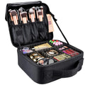 gzcz Travel Makeup Bag,Portable Makeup Case for Women,Professional Cosmetic Train Case Organizer Artist Storage Bag With Adjustable Dividers
