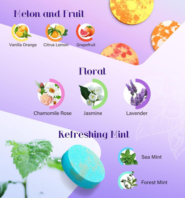 Shower Steamers Aromatherapy for Women - 8 Scents Bath Bombs with Gift Packing, Birthday Gifts for Women, Men, Dad, Grandma, Daughter, Self Care