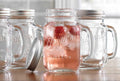 Glaver's Mason Jar 16 Oz. Glass Mugs with Handle and Lid Set Of 4 - Home Essentials & Beyond - Old Fashioned Drinking Glass Bottles Original Mason